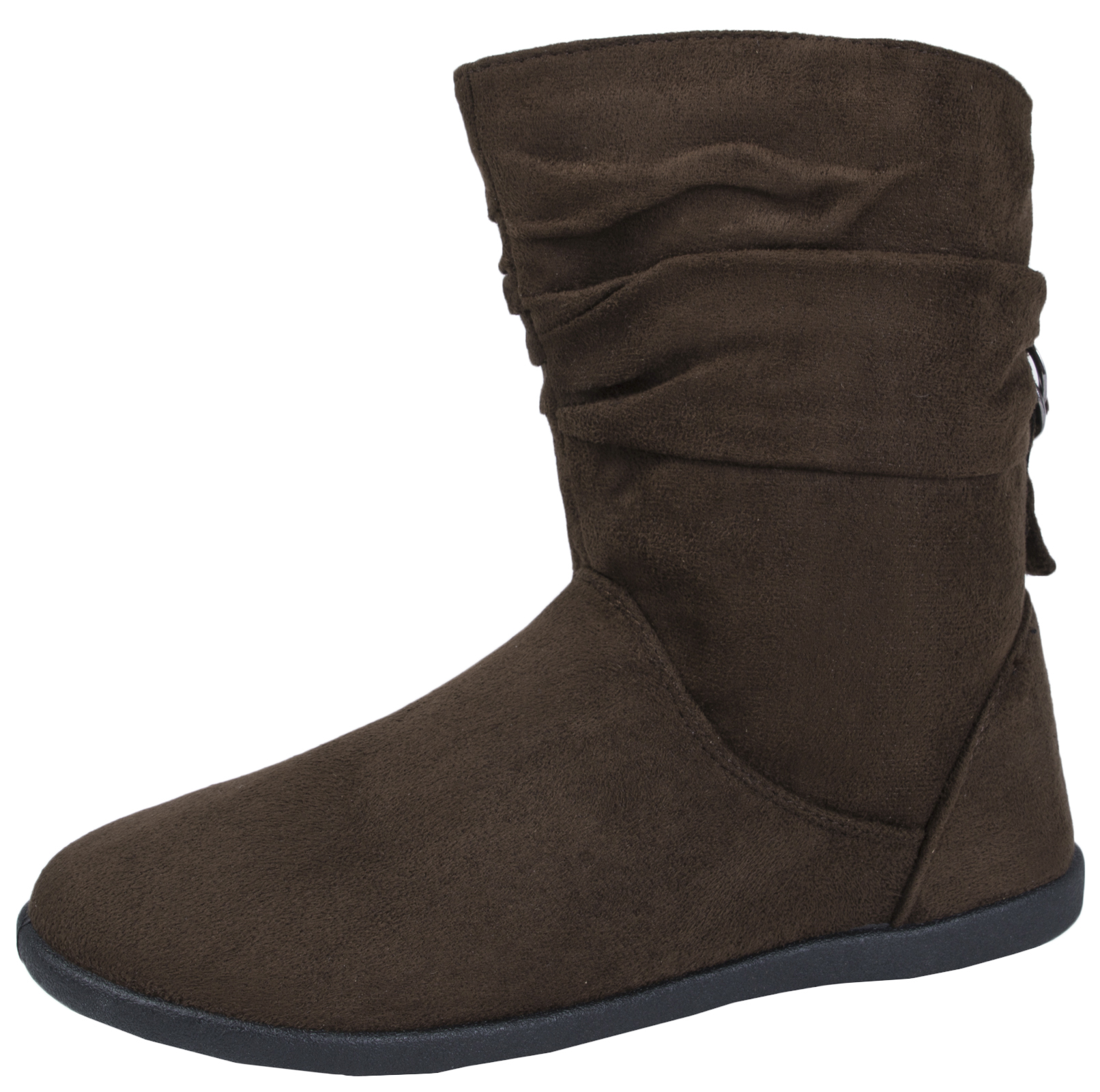 flat suede boots ankle